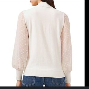 Adrianna Papell Womens Pink Sweater Detailed sleeves Size Large